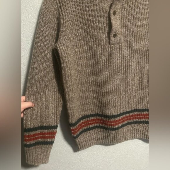 Men’s Pendleton 100% lambs wool half button up sweater - Picture 3 of 9